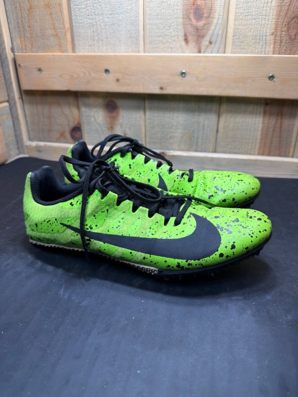 Nike Zoom Rival S 9 Electric Green Track Sprint Spikes Mens 7.5 907564-302
